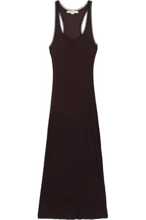 REMAIN Mesh-trim maxi dress