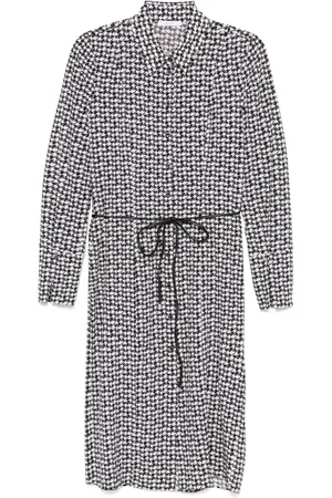 Patrizia Pepe Houndstooth-pattern midi dress