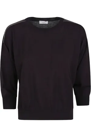 PESERICO SIGN Sequined shoulder-detail sweater