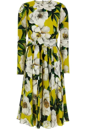 Dolce & Gabbana Floral-print belted dress