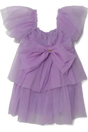 Pinko Bow-embellished tulle dress