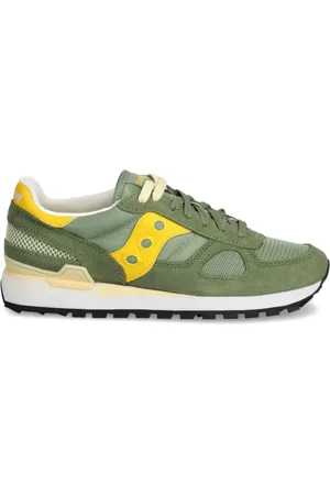 Saucony Suede-panelled sneakers