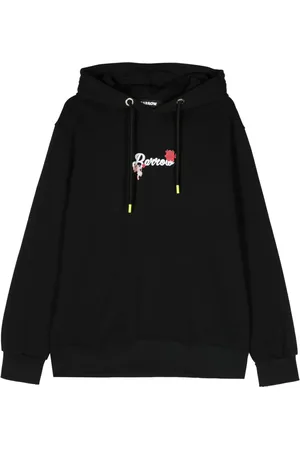 BARROW Textured-prints cotton hoodie