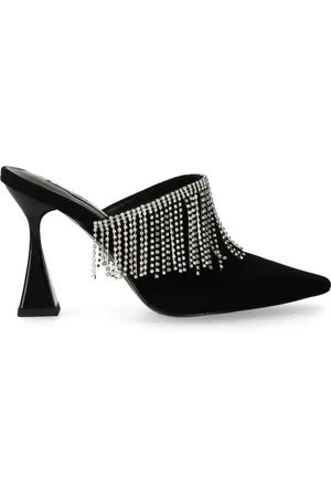 Karl Lagerfeld 90mm Debut II fringed mules