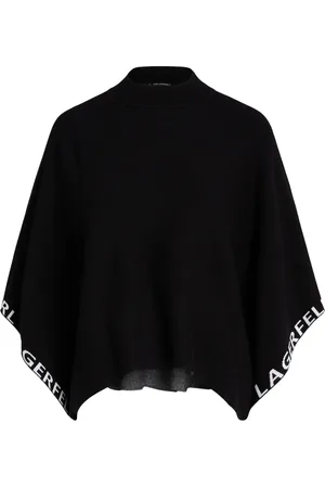 Karl Lagerfeld Intarsia-logo poncho