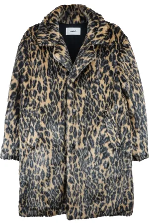 SAINT MXXXXXX Leopard-print faux-fur coat