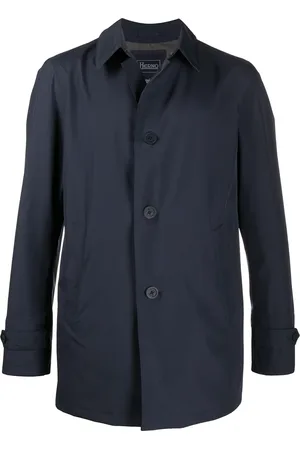HERNO Point-collar button-through coat