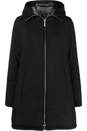MOORER Down-feather padded zip-up jacket