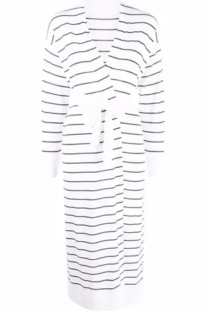 Fabiana Filippi Long striped cotton cardigan