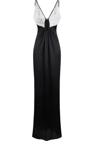 Elisabetta Franchi Floral-appliqu?? gown