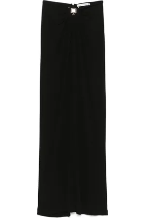 CHRISTOPHER ESBER Bezel-quartz ruched maxi skirt
