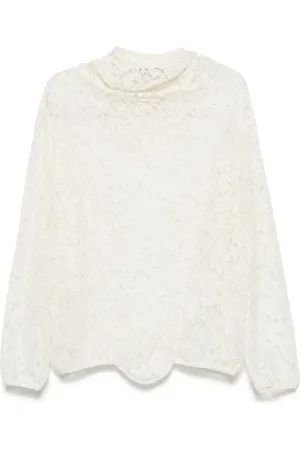 JUNTAE KIM Draped lace jumper