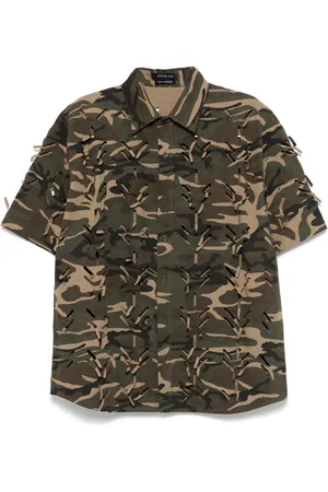 JUNTAE KIM Laser-slashed shirt