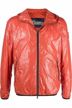 HERNO High-shine logo-patch jacket