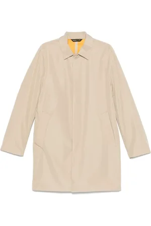 Manuel Ritz Rubberised-logo trench coat