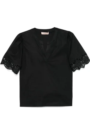 Twin-Set Lace-detail blouse