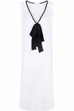 Fabiana Filippi Bow-detail V-neck long top