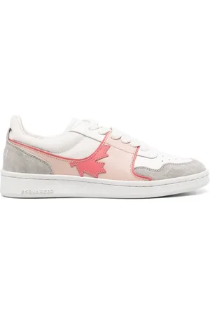Dsquared2 Colour-block maple-patch low-top sneakers