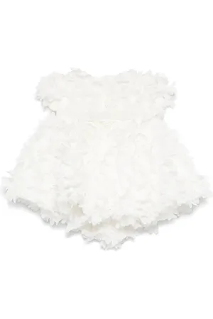LA STUPENDERIA Floral-appliqu?? dress