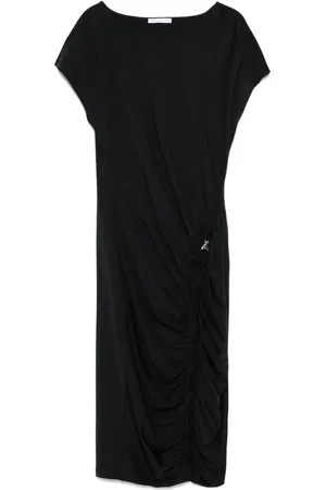 Patrizia Pepe Ruched-detailed midi dress