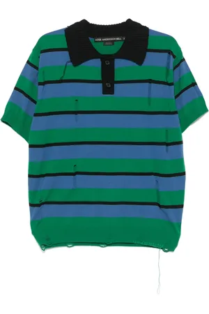 Andersson Bell Damaged striped polo shirt