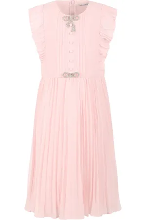 Self-Portrait Pleated chiffon dress