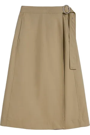 Jil Sander Wrap buckled midi skirt