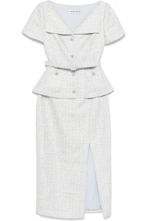Self-Portrait Boucl?? midi dress