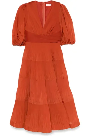 ZIMMERMANN Pleated midi dress