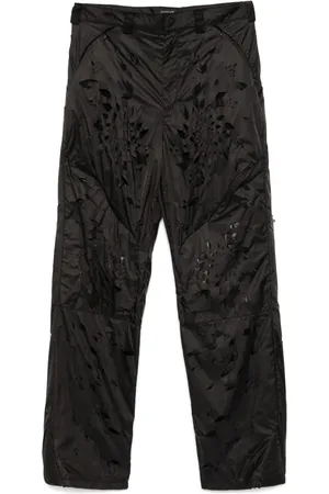 JUNTAE KIM Laser-slashed petal trousers