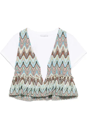 MISS GRANT Wave-pattern T-shirt set (set of two)