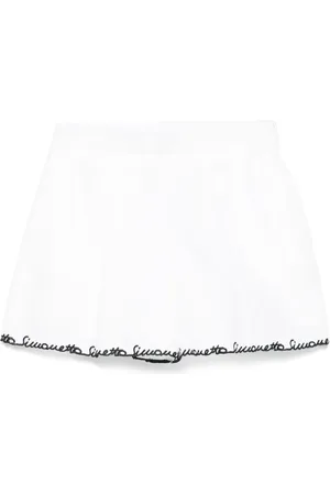 Simonetta Logo-embroidered shorts