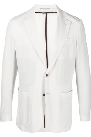 CANALI Fitted single-breasted button blazer