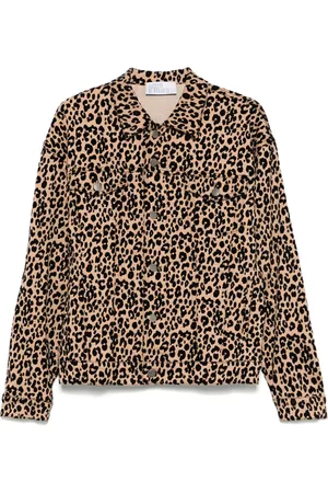 GIUSEPPE DI MORABITO Leopard-print denim jacket