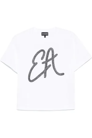 Emporio Armani Lurex-logo cotton T-shirt