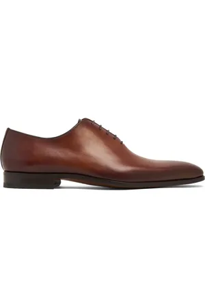 Magnanni Almond-toe leather oxford shoes