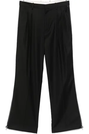 Helmut Lang Zip-detail pleated trousers