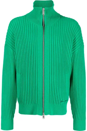 FIVE CM Logo-embroidered ribbed jacket