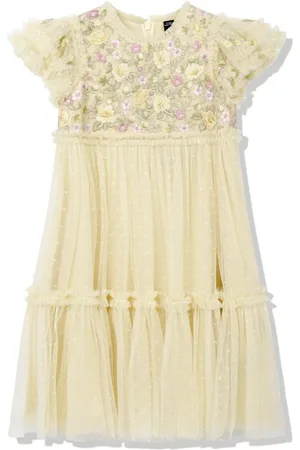 Needle & Thread Floral-embroidered dress