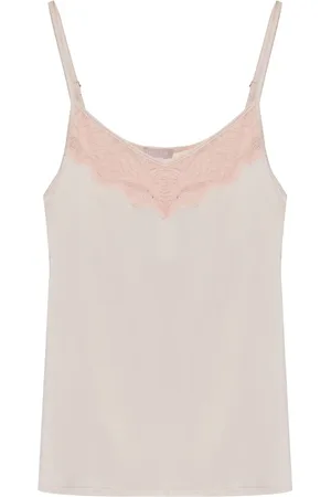 Hanro Lace-appliqu?? tank top