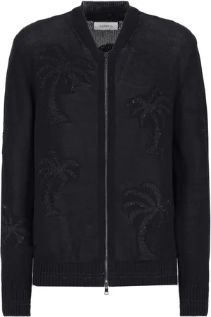 LANEUS Palm tree-embroidered jacket