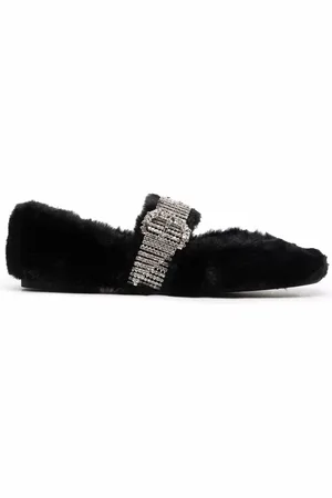 Jimmy Choo Krista faux-fur ballerina shoes