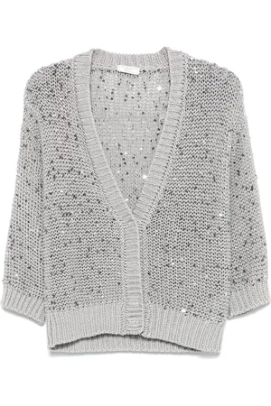 PESERICO SIGN Sequinned cardigan