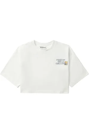 Musium Div. Logo-embroidered cropped T-shirt