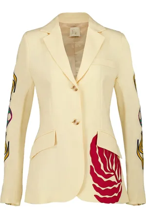 Paula Custard linen blazer