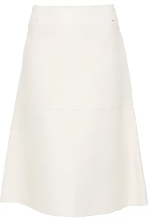 Totême Leather midi skirt