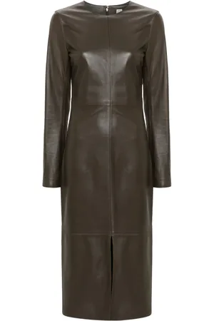 Totême Panelled leather midi dress