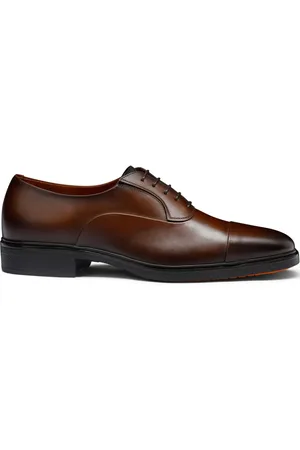 santoni Easy leather oxford shoes