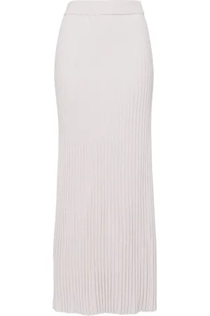 N.PEAL Rib cashmere maxi skirt