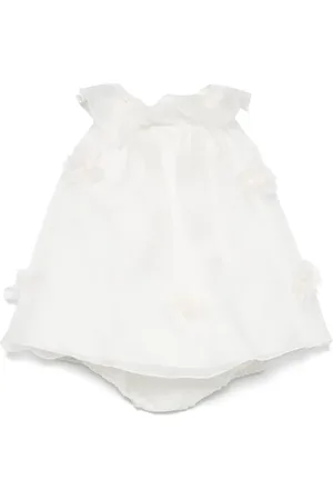 LA STUPENDERIA Floral-appliqu?? dress